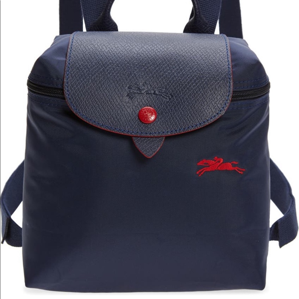 Longchamp Navy Le Pliage mini backpack
